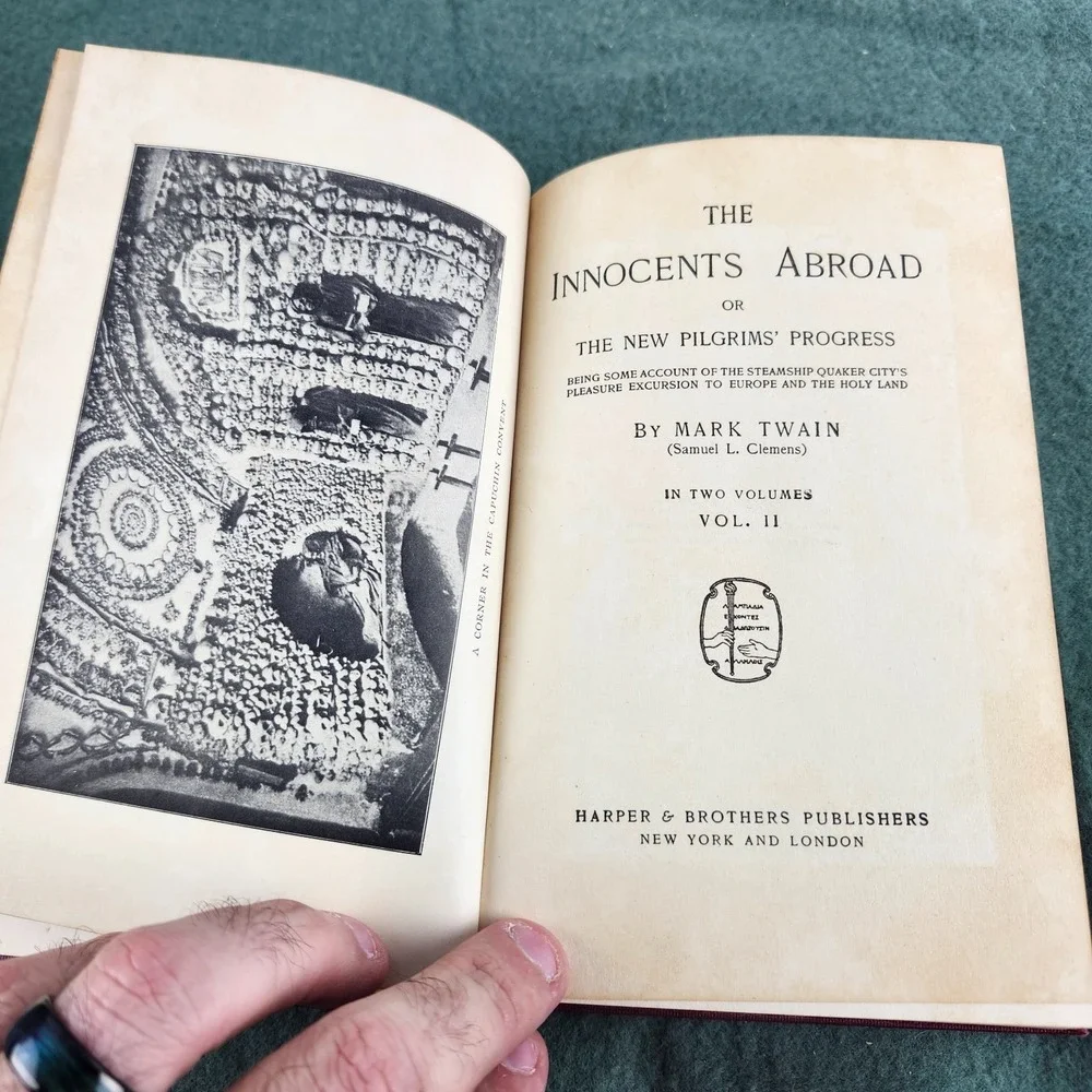 Mark Twain's Works The Innocents Abroad Vol II Author's National Ed Harpers 1911